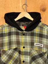 Load image into Gallery viewer, 2000s airwalk hooded flannel button up green
