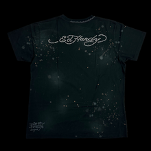 Load image into Gallery viewer, 2000s ed hardy black eagle rhinestones tee
