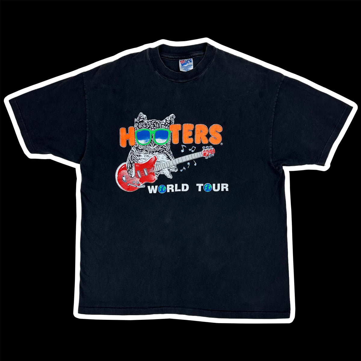 90s hooters world tour tee black – change clothes