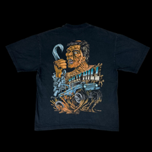 Load image into Gallery viewer, billy hill black puff spellout tee
