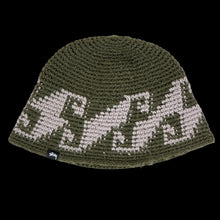 Load image into Gallery viewer, 2023 stussy waves bucket knit olive
