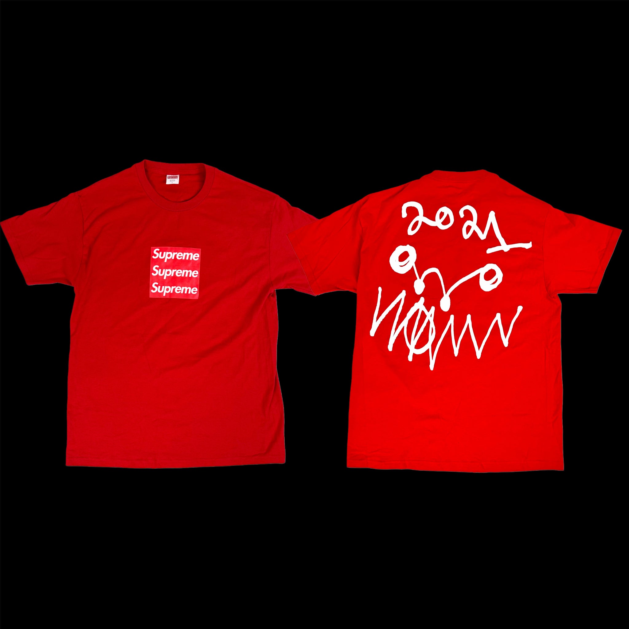 2021 asspizza triple box logo tee – change clothes