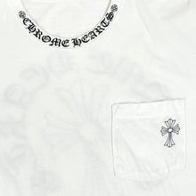 Load image into Gallery viewer, late 2010s chrome hearts single cross arc + neck logo tee
