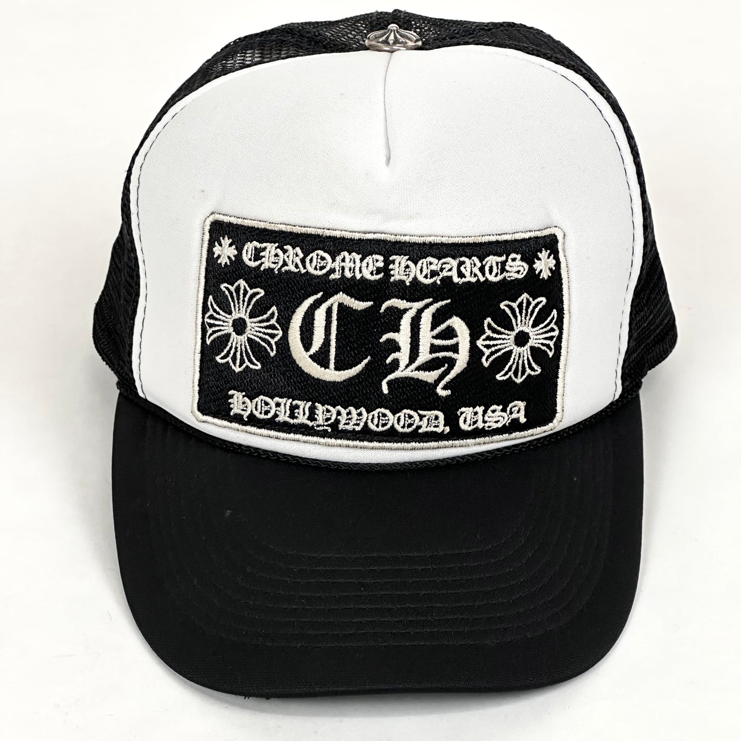 early 2000s chrome hearts hollywood trucker hat