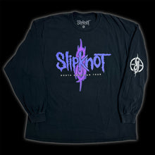 Load image into Gallery viewer, 2022 slipknot tour purple logos l/s tee

