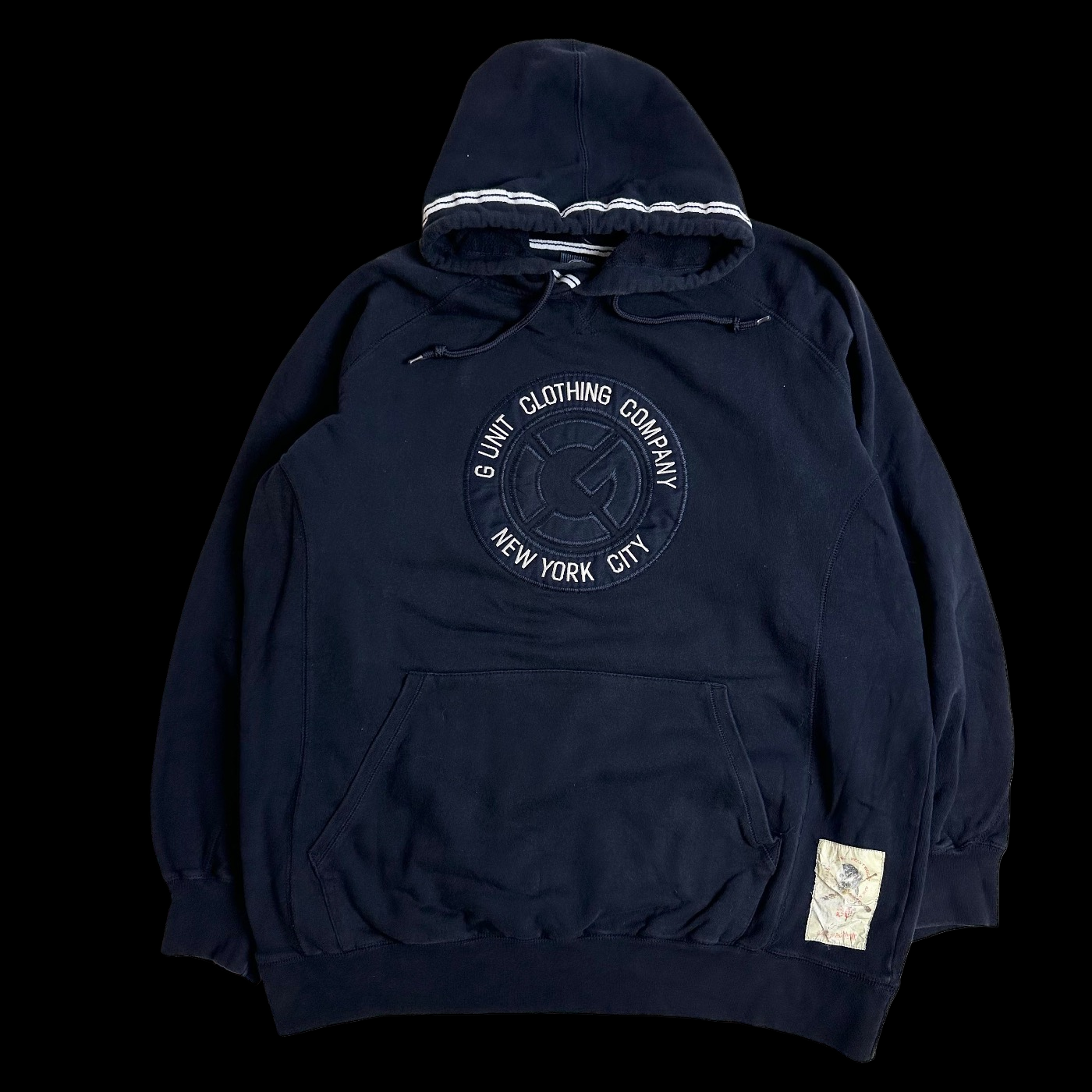 2000s g unit embroidered emblem taped hood hoodie