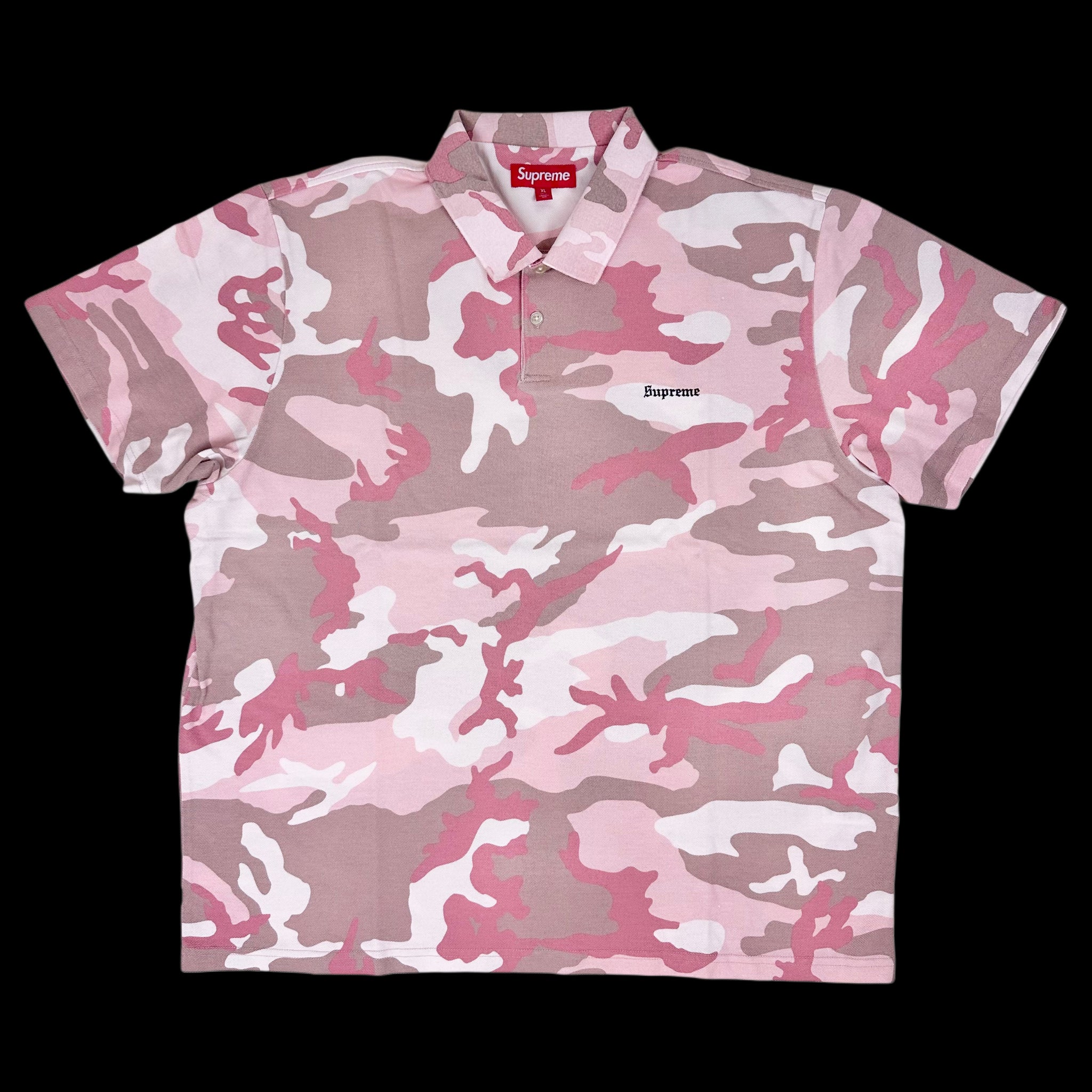 2025 supreme washed camo pique polo – change clothes