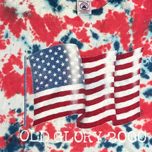 Load image into Gallery viewer, 2000 old glory american flag tie dye tee
