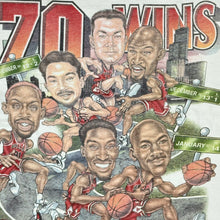 Load image into Gallery viewer, 1996 chicago bulls caricature 70 wins tee
