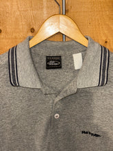 Load image into Gallery viewer, 90s no fear contrast cuff emb polo grey navy
