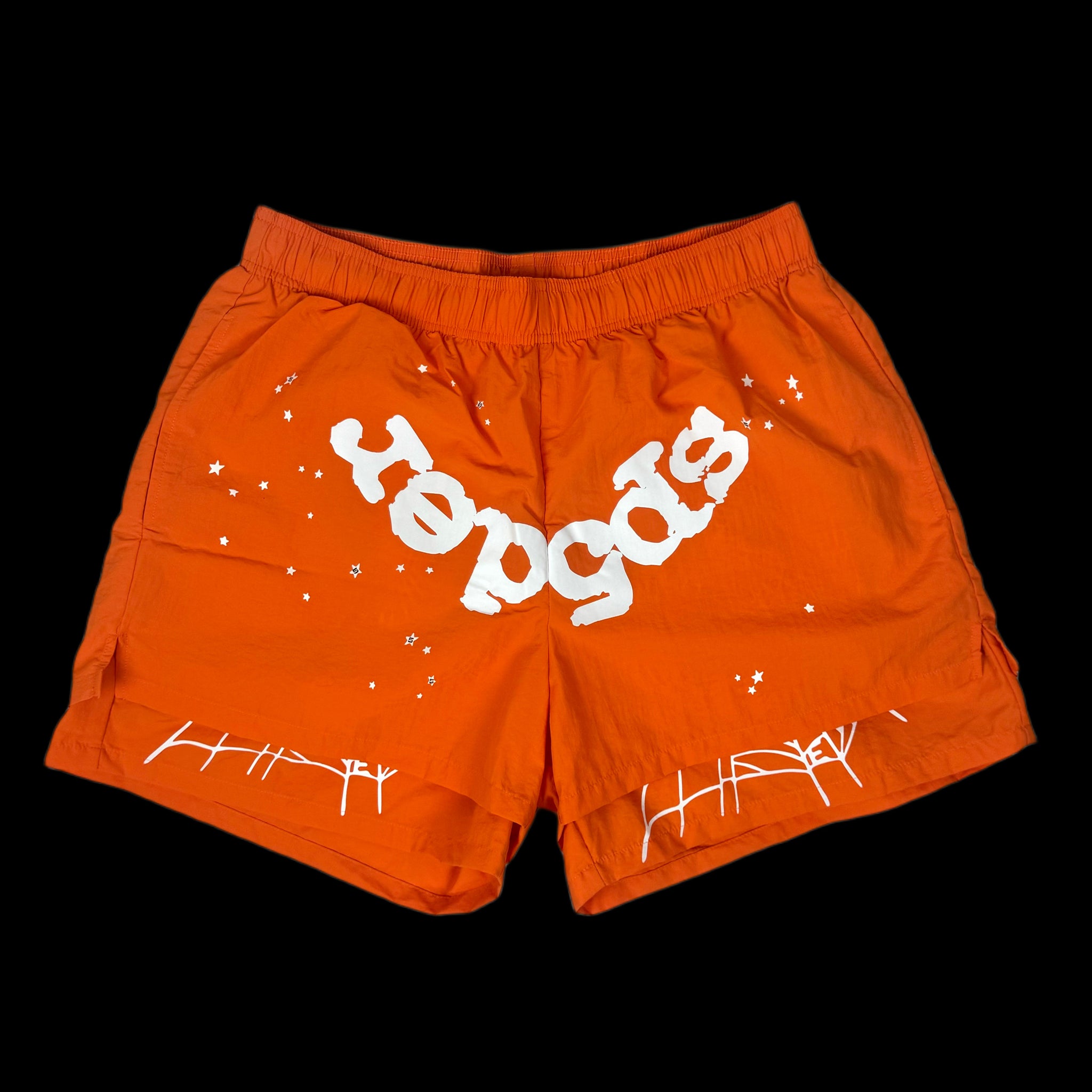 2024 spider double layer shorts orange – change clothes