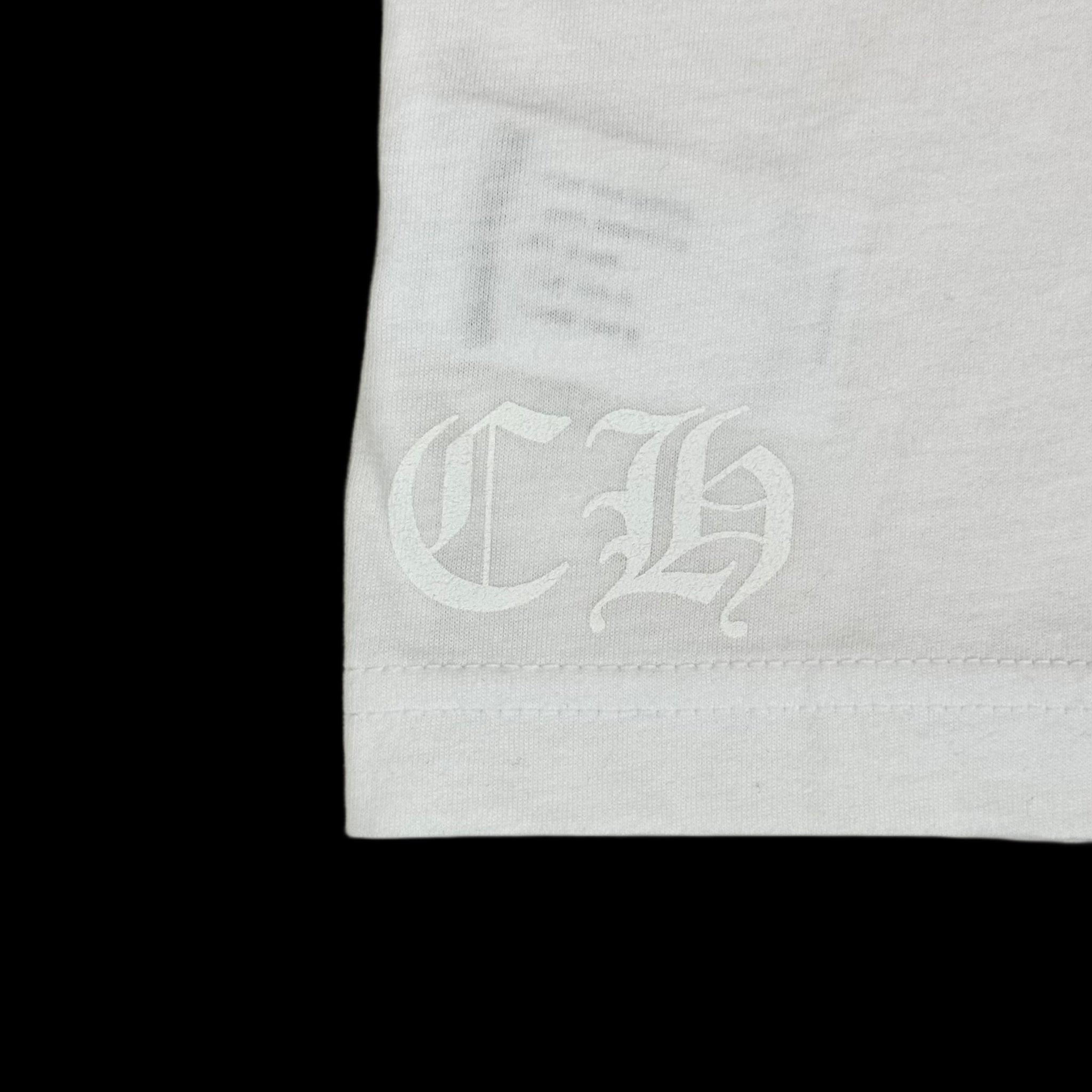 chrome hearts osaka exclusive scroll logo tee white – change clothes
