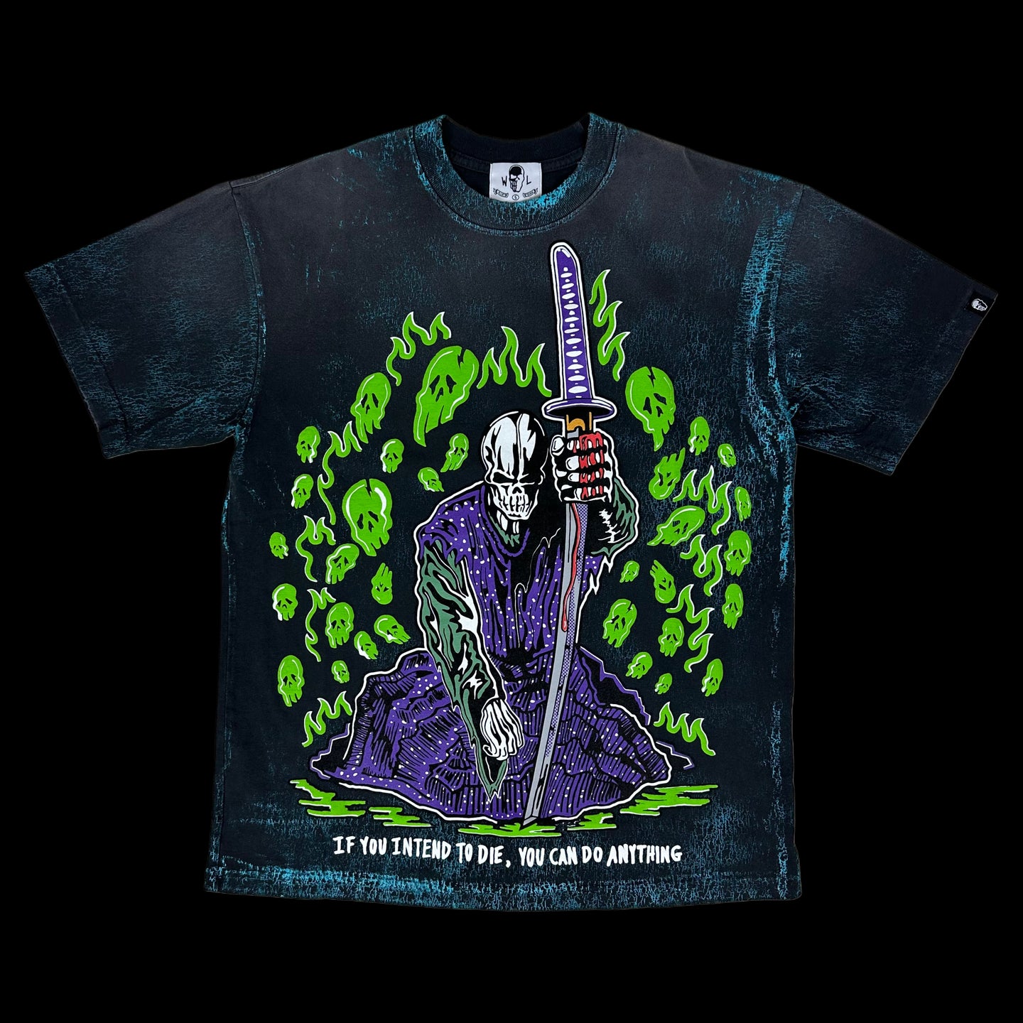 2024 warren lotas green skulls tee