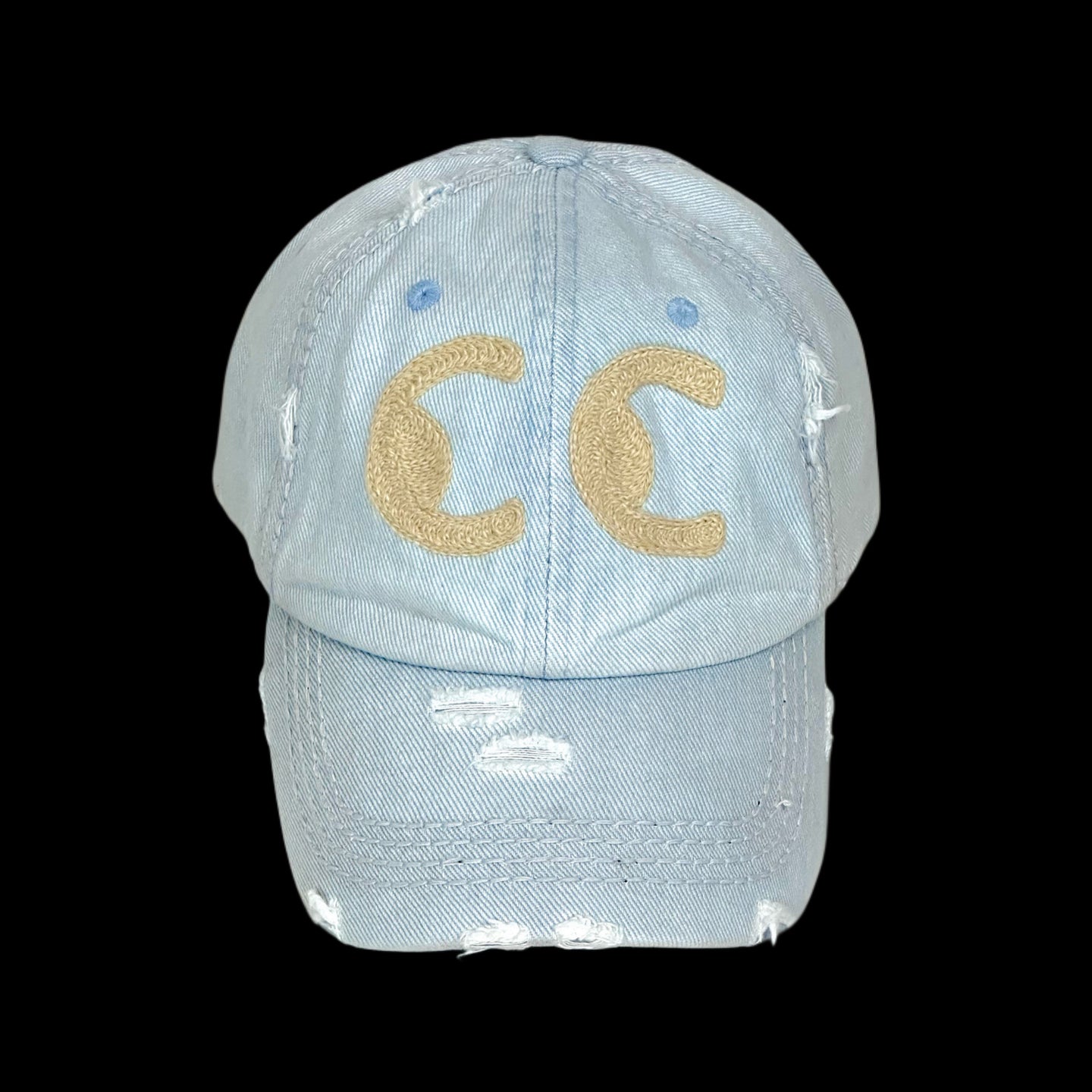 cc eyes chainstitched 6 panel hat