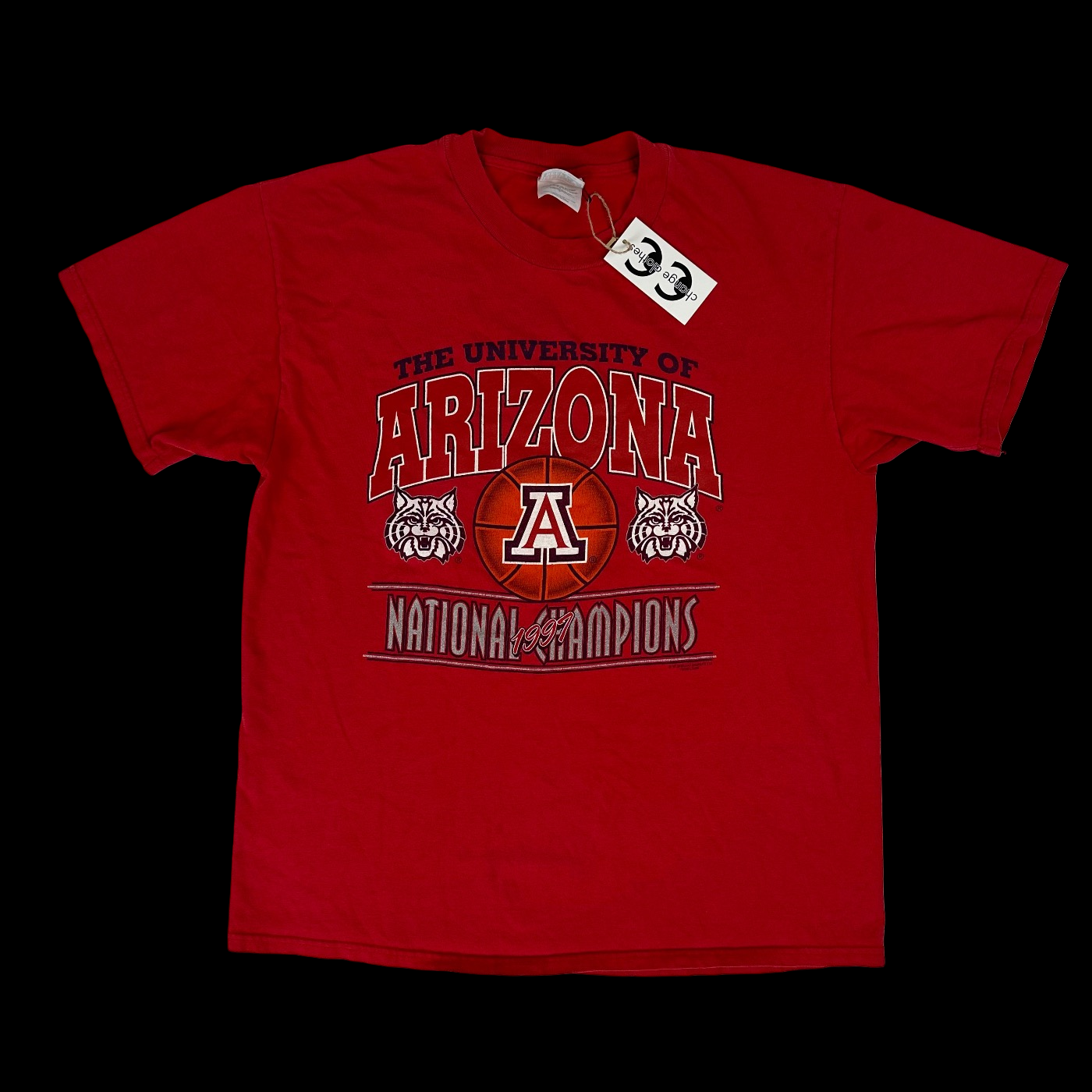 1997 u of a national champions basketball tee red