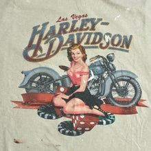 Load image into Gallery viewer, 2000s harley pinup girl las vegas tee
