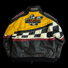 Load image into Gallery viewer, vintage ski doo leather racing jacket
