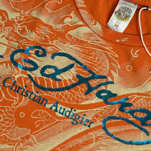 Load image into Gallery viewer, vintage ed hardy orange dragon aop tee
