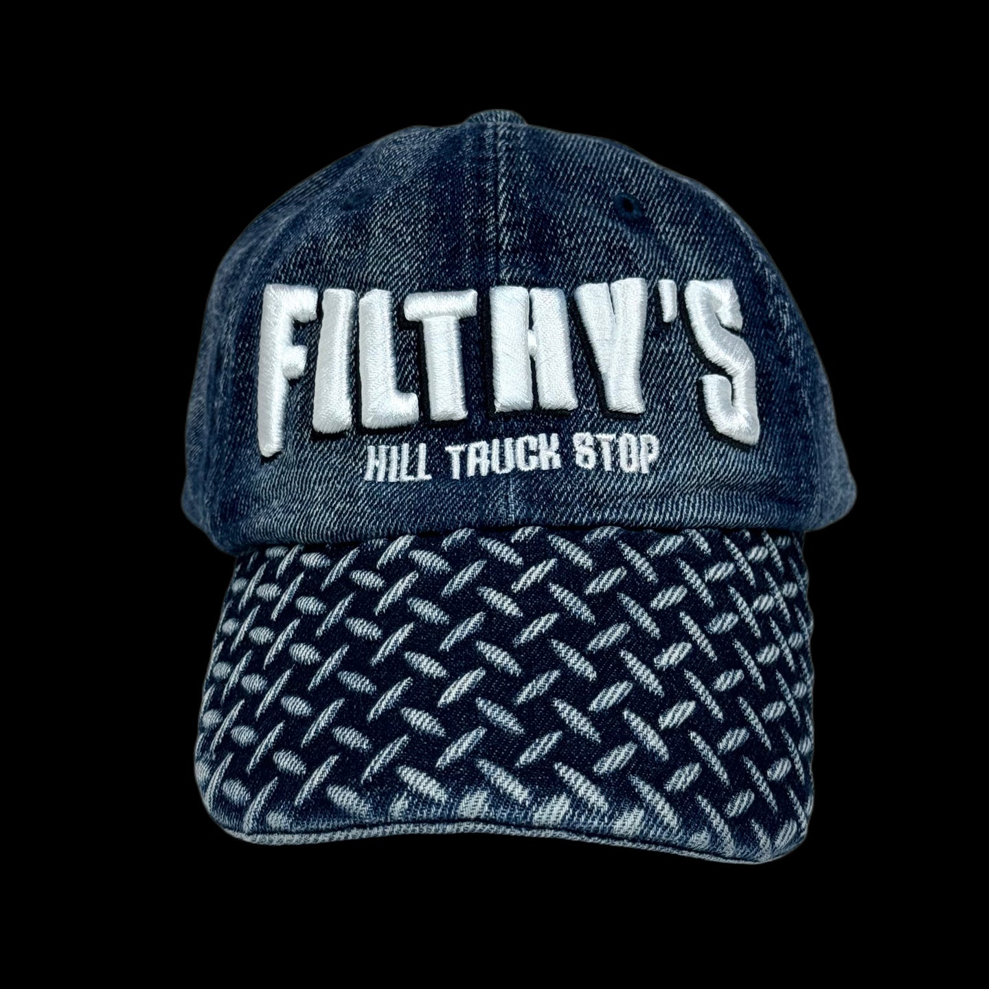 2024 billy hill // f1lthy diamond plate denim hat