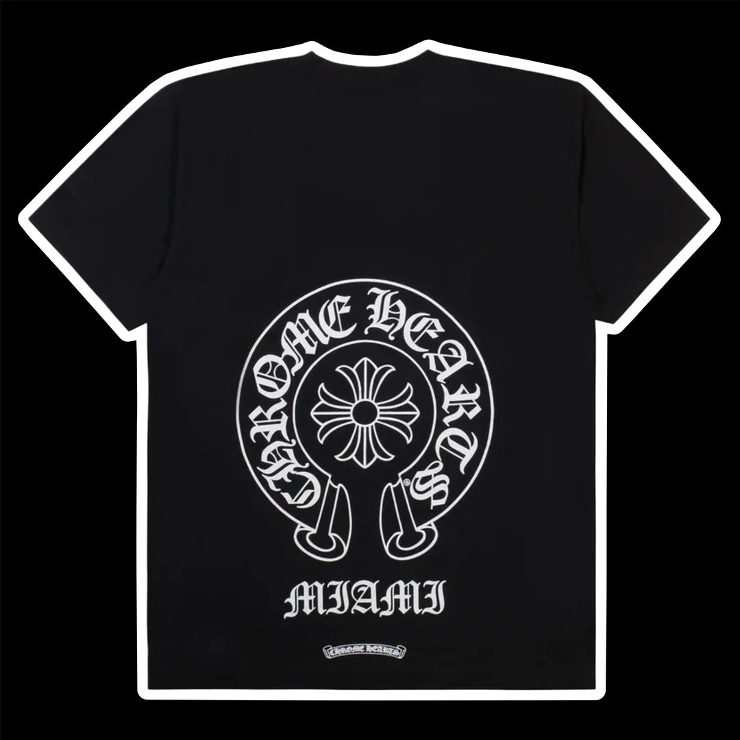 限定 CHROME HEARTS MIAMI S/S HORSESHOE POCKET TEE BLACK Chrome Hearts Miami Horseshoe Tee Black – PIECES