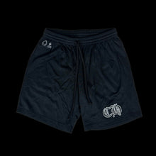 Load image into Gallery viewer, chrome hearts black mesh shorts
