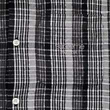 Load image into Gallery viewer, 2023 supreme metallic plaid button up black
