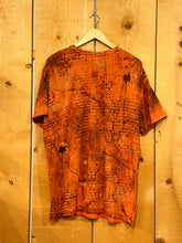 Load image into Gallery viewer, 2000s affliction winged reaper girl foil tee orange
