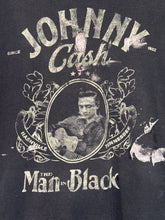 Load image into Gallery viewer, 2000s johnny cash man in black tee
