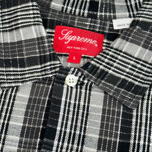 Load image into Gallery viewer, 2023 supreme metallic plaid button up black
