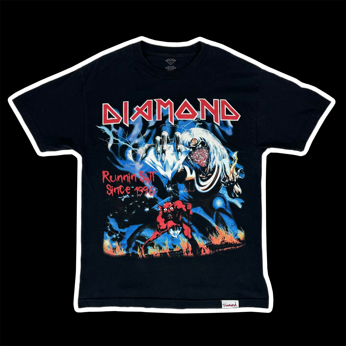 2006 diamond supply iron maiden tee