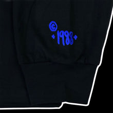 Load image into Gallery viewer, chrome hearts 1988 long sleeve tee black blue logos
