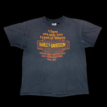 Load image into Gallery viewer, 1980s harley davidson two types of bikers tee
