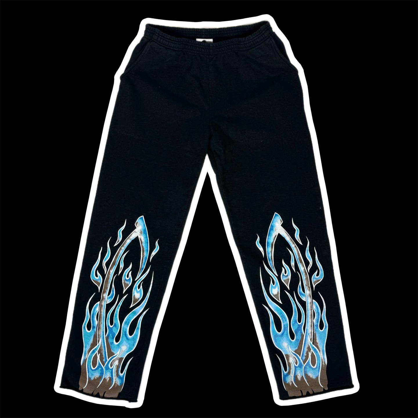 2022 warren lotas airbrush scythe flame pants