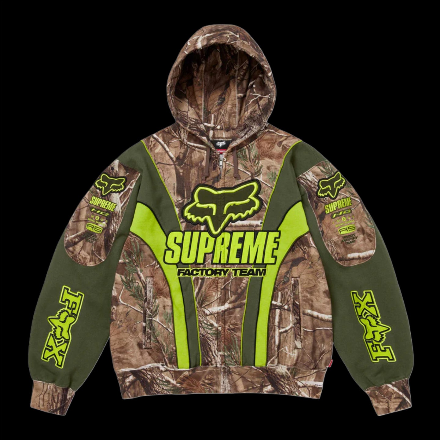 2025 supreme // fox racing zip up hoodie realtree