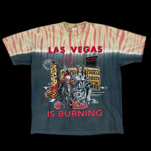 Load image into Gallery viewer, warren lotas las vegas is burning tie dye tee
