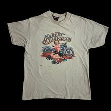 Load image into Gallery viewer, 2000s harley pinup girl las vegas tee
