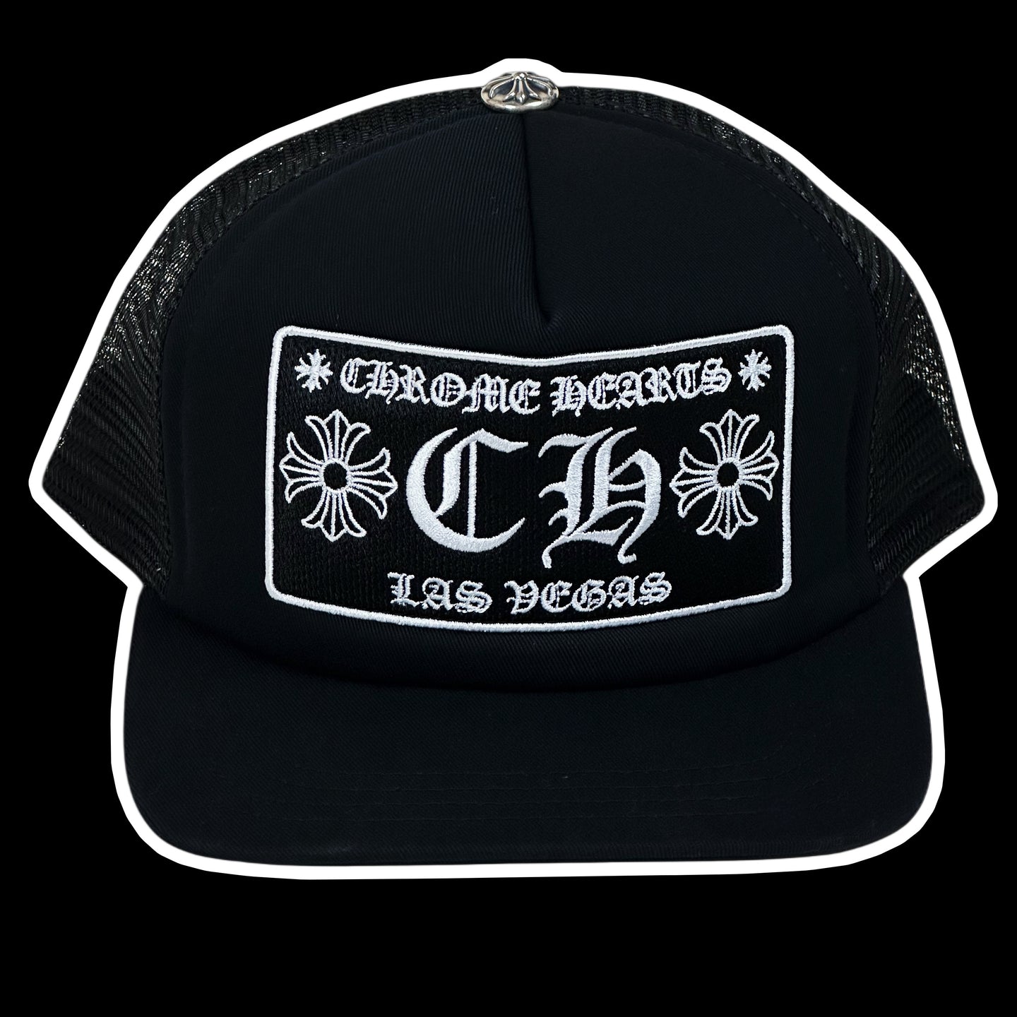 chrome hearts las vegas exclusive trucker hat black
