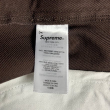 Load image into Gallery viewer, 2024 supreme script baggy denim short brown
