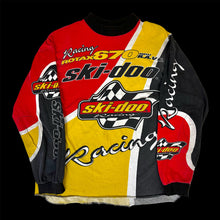 Load image into Gallery viewer, 90s ski doo racing moto jersey red yellow
