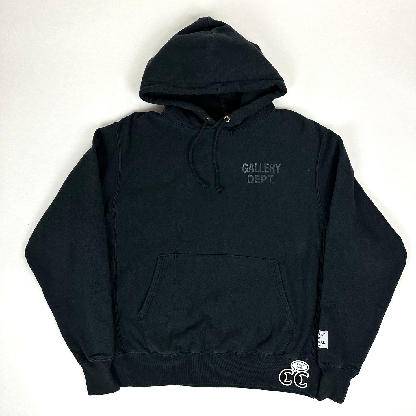 gallery dept logo hoodie washed black