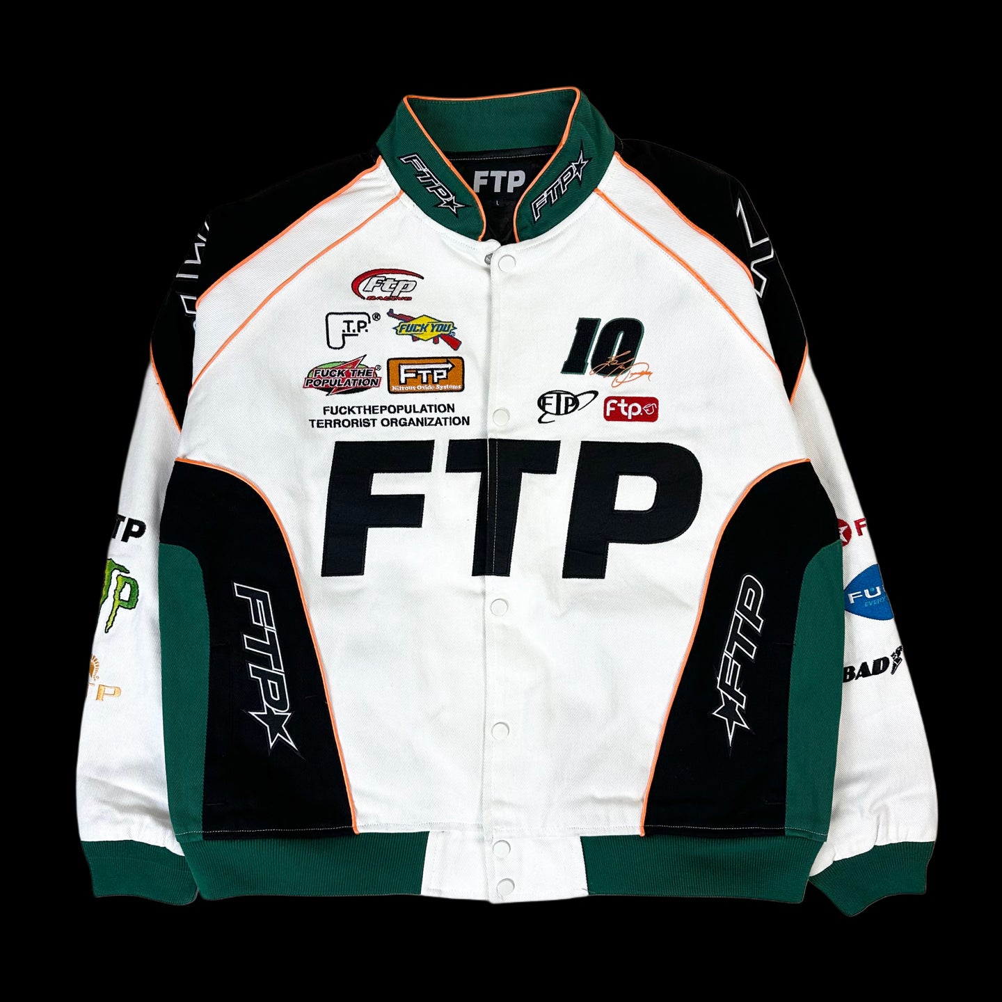 2023 ftp pit crew racing jacket green white