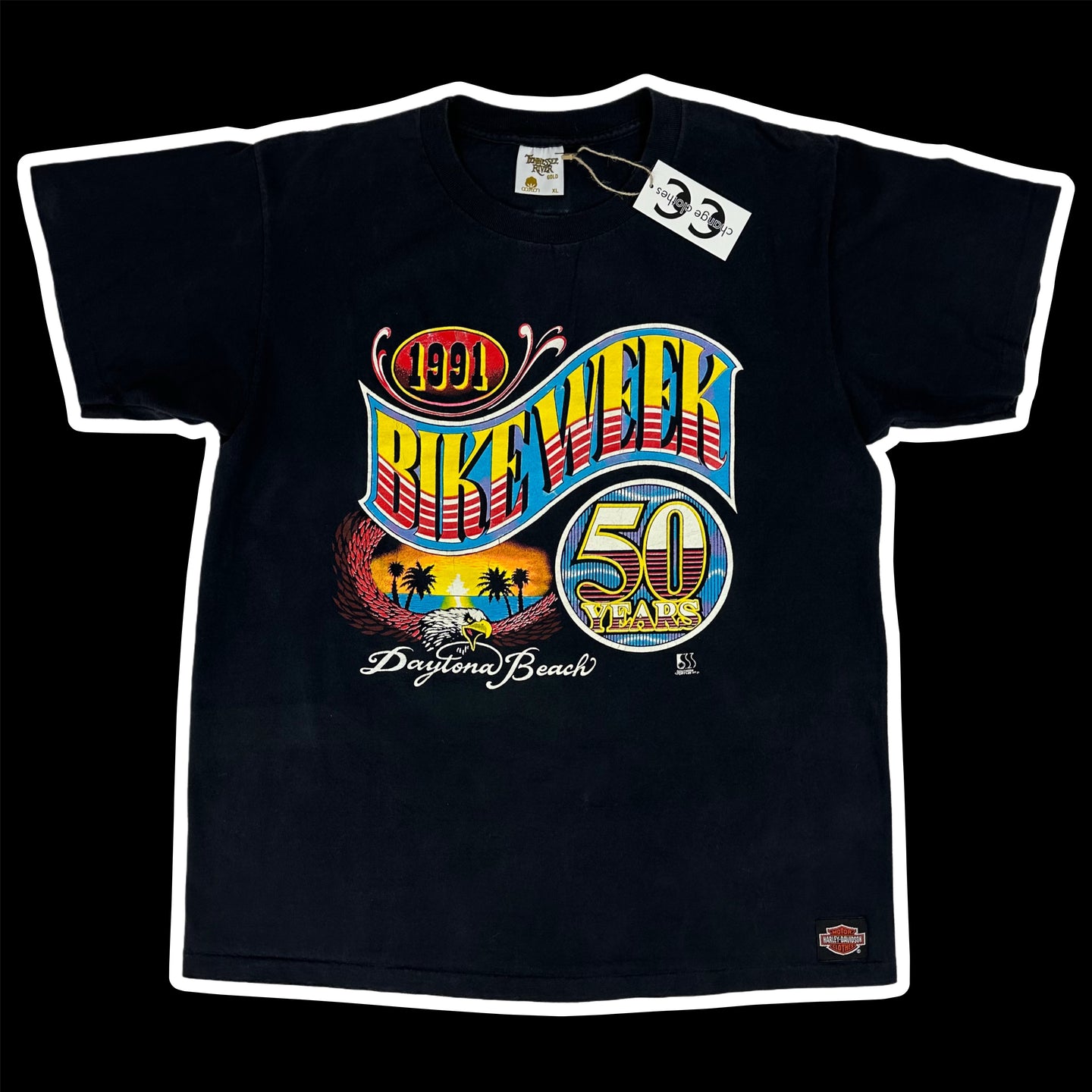 1991 daytona beach bike week tee