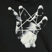 Load image into Gallery viewer, 2021 playboi carti wlr hand + upside down crucifix hoodie
