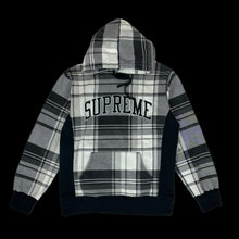 Load image into Gallery viewer, 2014 supreme plaid arc logo hoodie
