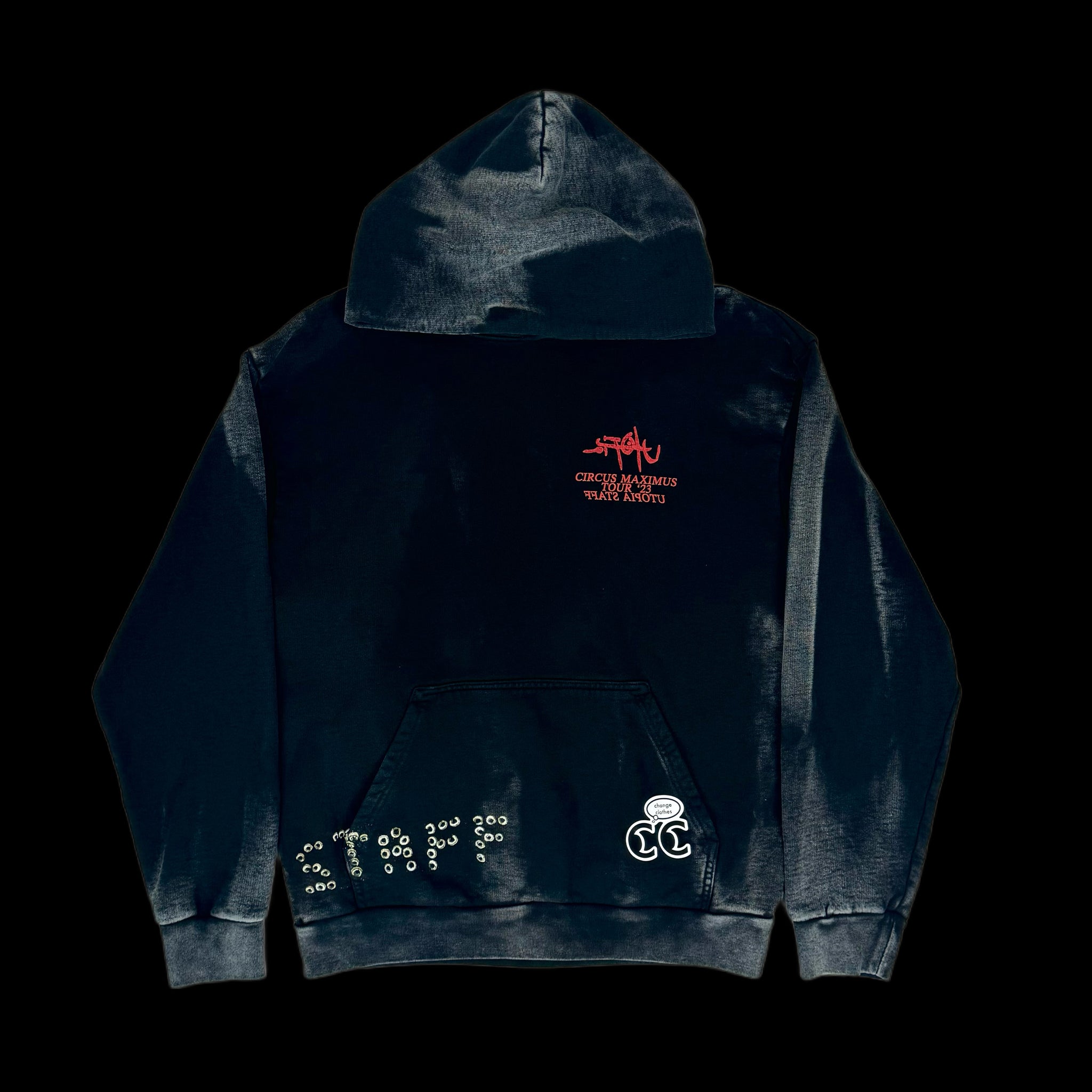 2023 travis scott circus maximus tour staff hoodie – change clothes