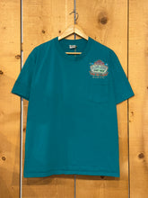 Load image into Gallery viewer, 1996 ron jon surf shop tee teal

