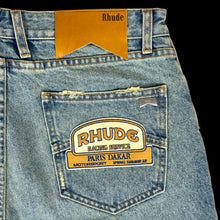 Load image into Gallery viewer, rhude distressed denim shorts
