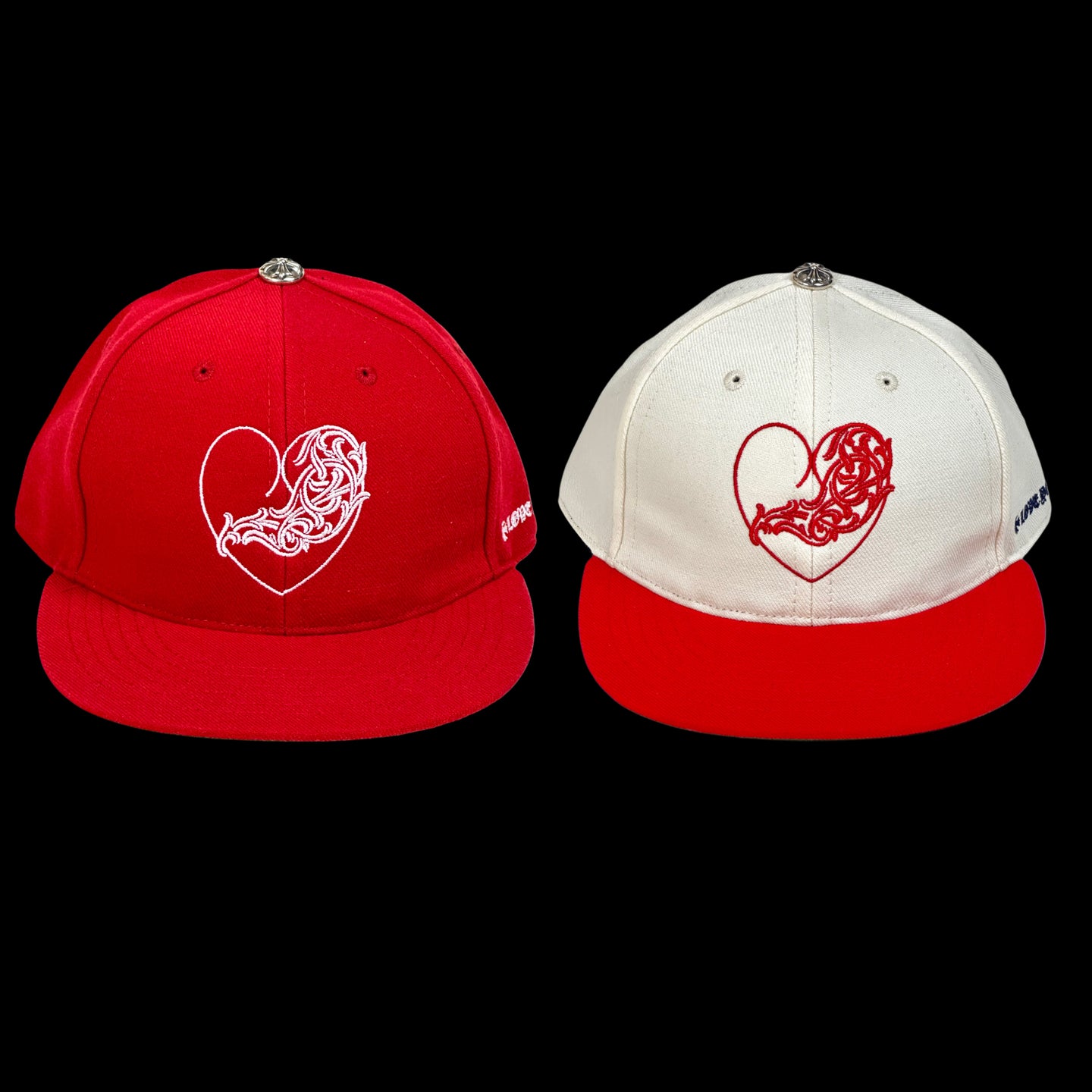 2024 chrome hearts vine heart fitted baseball cap