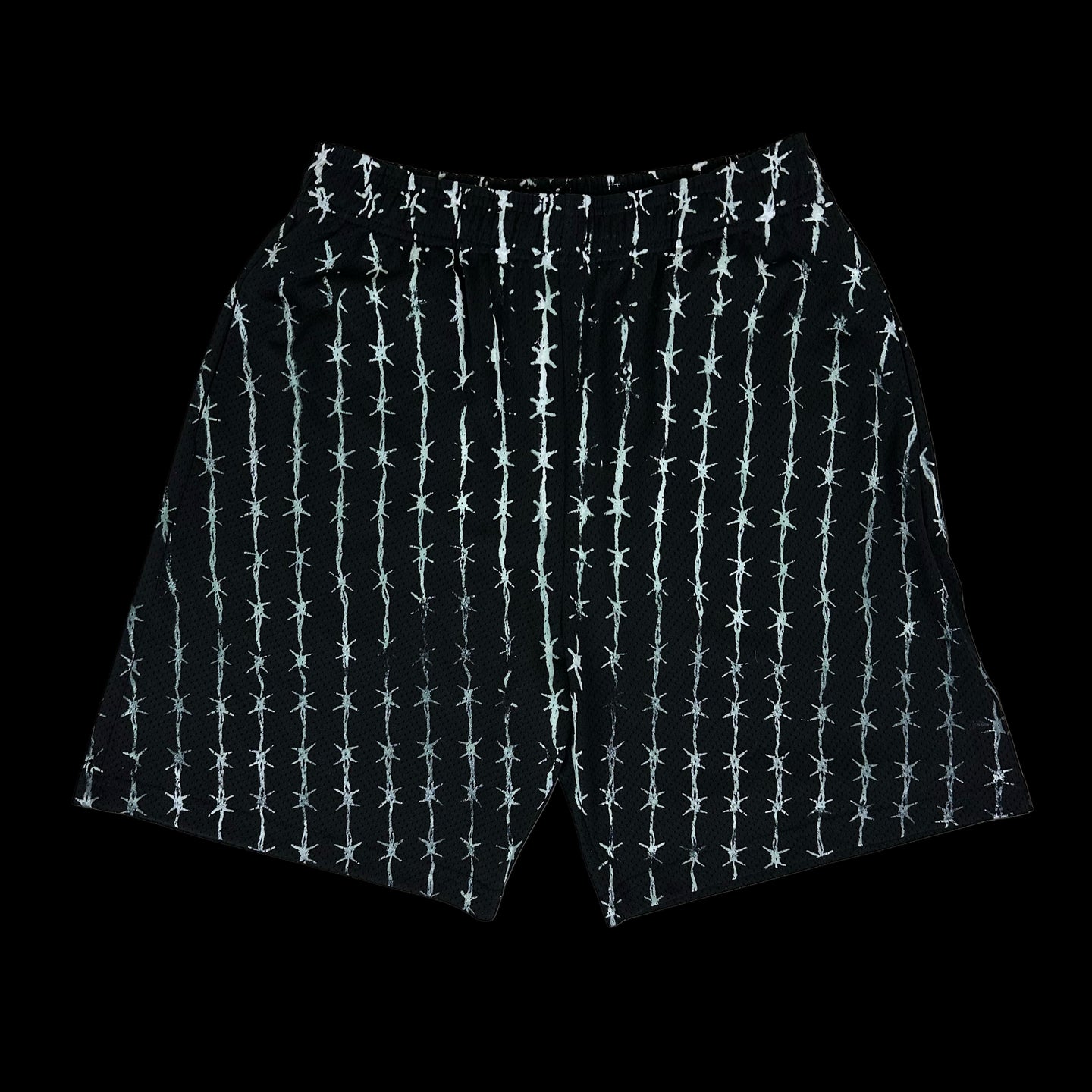 warren lotas 8481 barbed wire mesh shorts