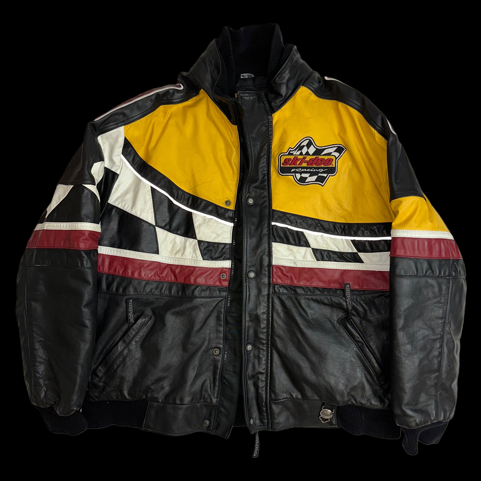 vintage ski doo leather racing jacket – change clothes